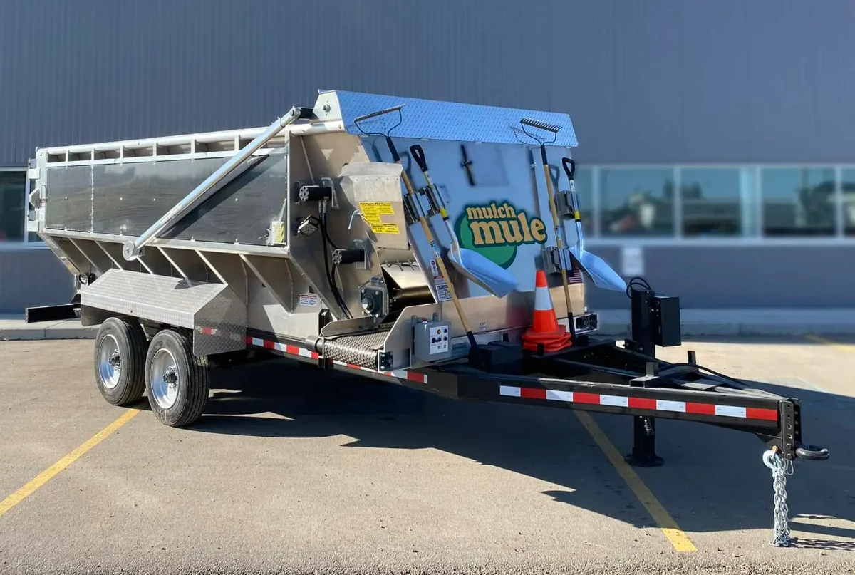 Mulch Mule aluminum mulch trailer